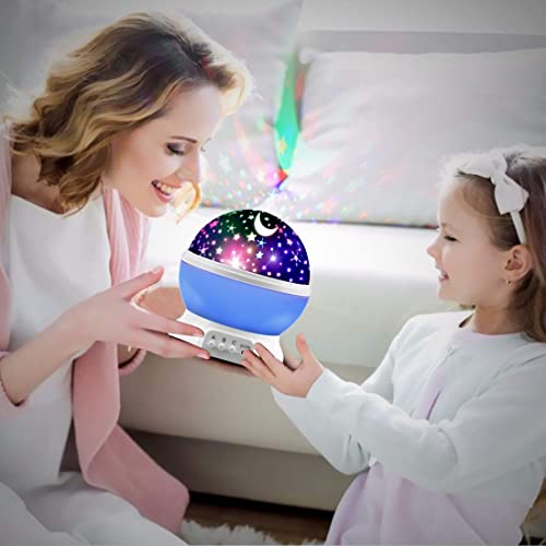 MOKOQI Star Projector Night Light for Kids, Kid Night Light Projector with Glow in The Dark Stars, Nightlight for Kids Room Decor, Gifts for 3 4 5 6 Year Old Boys Birthday Toys Blue - Image 4