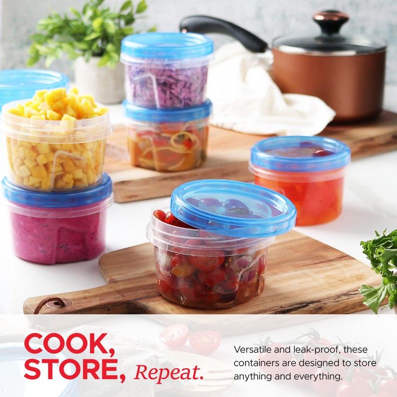 Tafura Twist Top Soup Storage Containers with Lids [16 Oz - 10 Pack] Reusable Freezer Containers for Food with Screw On Lids, 16 Ounce Food Storage Container with Cover, Leakproof, BPA Free - Image 2