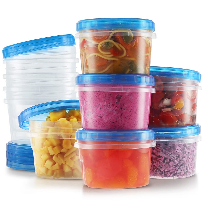 Tafura Twist Top Soup Storage Containers with Lids [16 Oz - 10 Pack] Reusable Freezer Containers for Food with Screw On Lids, 16 Ounce Food Storage Container with Cover, Leakproof, BPA Free - Image 1