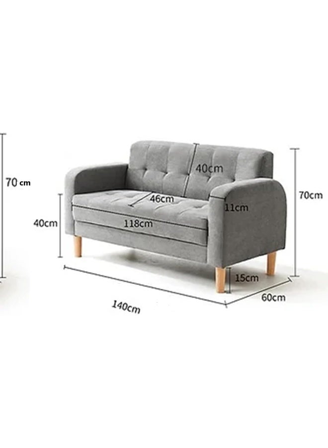 Comfynest Comfynest Small Linen Sofa In Solid Color, Scandinavian Style With Memory Foam Seat And Slipcover  - Image 2