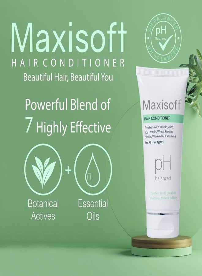 Maxisoft Hair Conditioner | Keratin, Aloe & Protein Rich | Repairs Dry, Frizzy & Damaged Hair | Smooth, Soft & Nourished Finish | pH Balanced, Paraben Free | For Men & Women | (100 ml Pack of 1) - Image 4