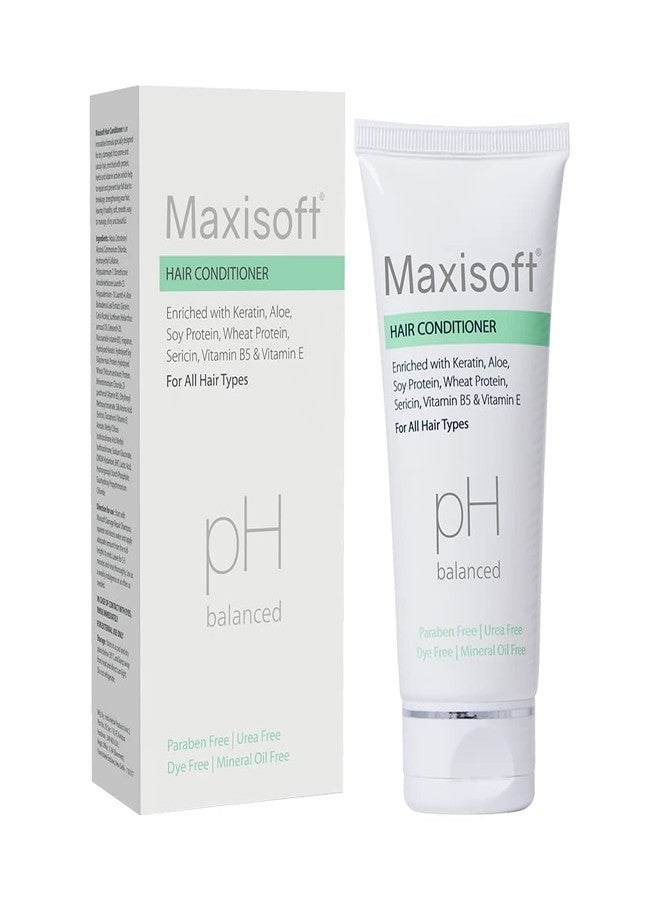 Maxisoft Hair Conditioner | Keratin, Aloe & Protein Rich | Repairs Dry, Frizzy & Damaged Hair | Smooth, Soft & Nourished Finish | pH Balanced, Paraben Free | For Men & Women | (100 ml Pack of 1) - Image 2
