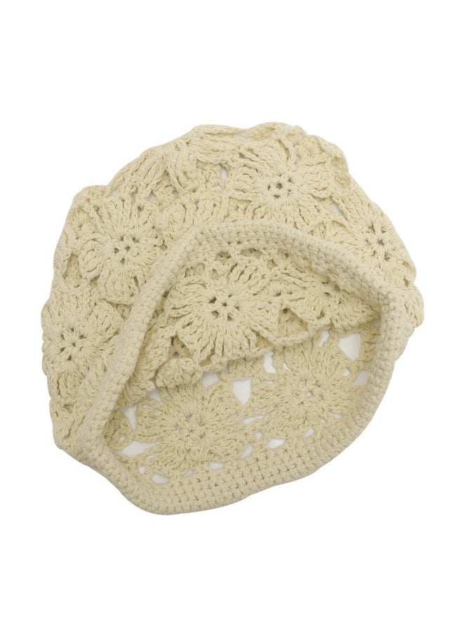 ZLYC Women's Beanie, Crochet Beige, one Size fits Most  - Image 5