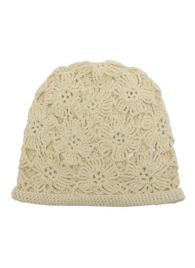 ZLYC Women's Beanie, Crochet Beige, one Size fits Most  - Image 4