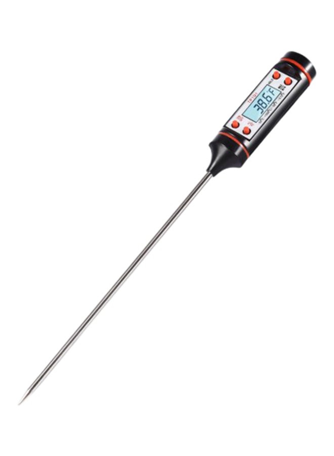 jaztech Digital Temperature Test Pen Black Silver Grey 24.8x2.5x2.5cm Portable Accurate Thermometer for Home Use Everyday Temperature Measuring Tool - Image 1