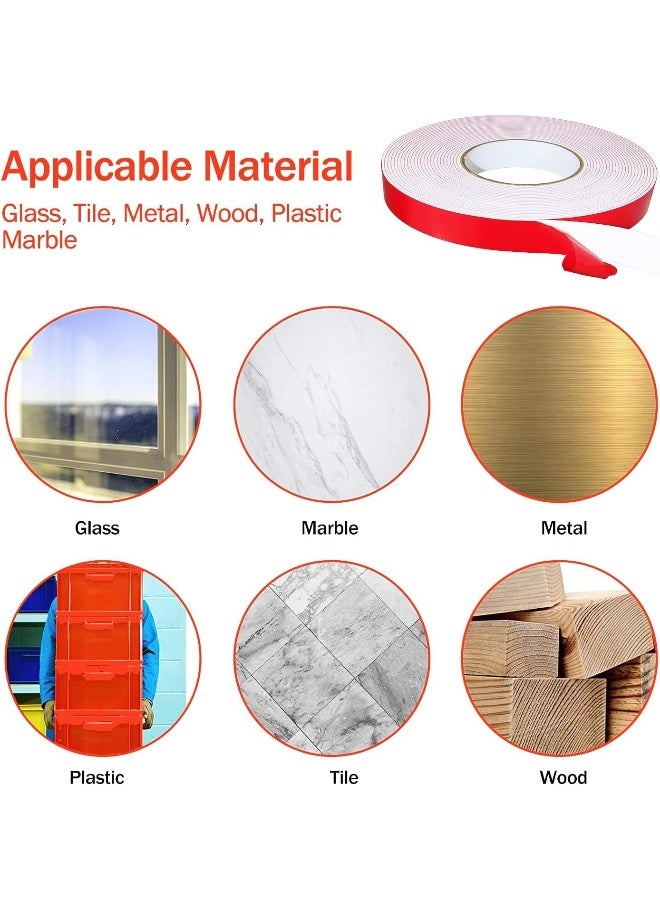 Biella 1 Inch Double Sided Foam Tape Outdoor And Indoor Heavy Duty Strong Weatherproof Adhesive Tape Used For Interior Decoration, Wall Installation, Car Decoration, Craft Making, Handmade (7.3Mtr) - Image 5