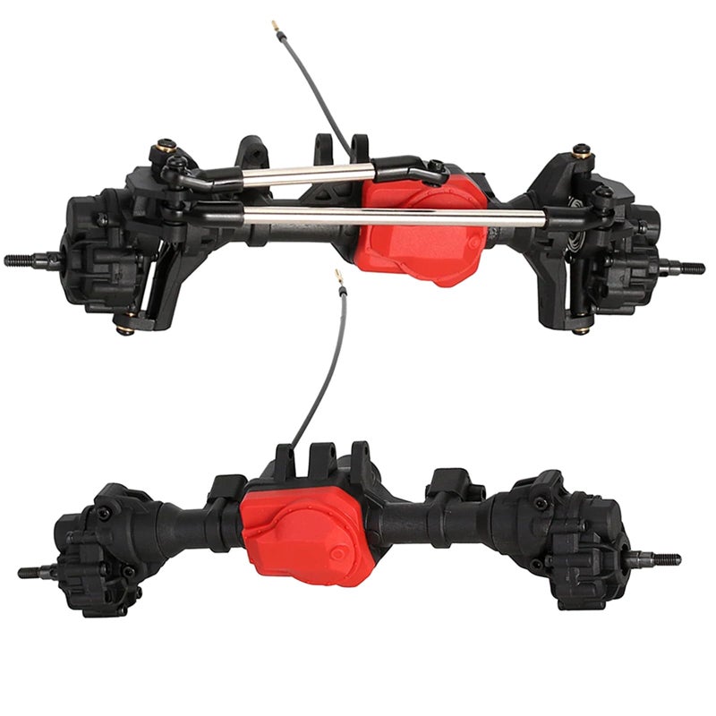 RCJTCQX مجموعة محاور RCJTCQX TRX4 المحسنة كاملة من النايلون للمحاور الأمامية والخلفية مع قفل تفاضلي لسيارة 110 RC كراولر TRX4 ديفندر برونكو هيكل TRX4 DIY - Image 3