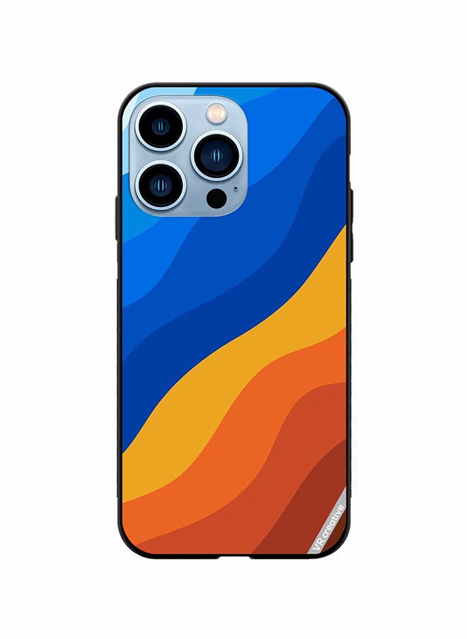 VR CREATIVE Protective Case Cover For Apple iPhone 13 Pro Multicolor Waves Design  - Image 1