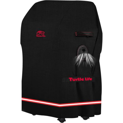 Turtle Life BBQ Grill Cover, 32 Inch Heavy Duty Waterproof 2 Burner Barbecue Gas Grill Covers for Weber Spirit Char-Broil Performance, Black - Image 1