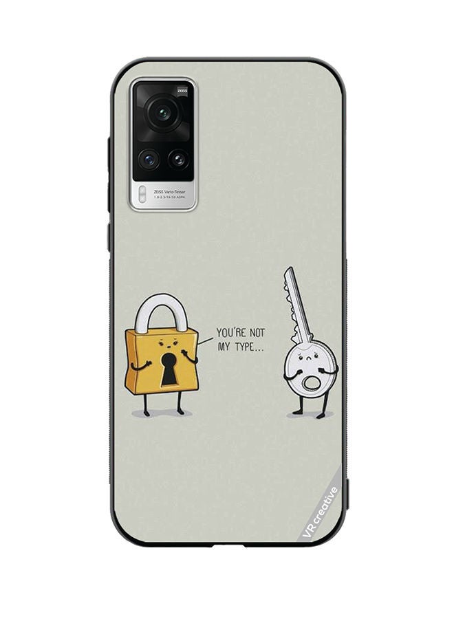 VR CREATIVE Protective Case Cover For Vivo X60 Pro You Are Not My Type Design Multicolour - Image 1