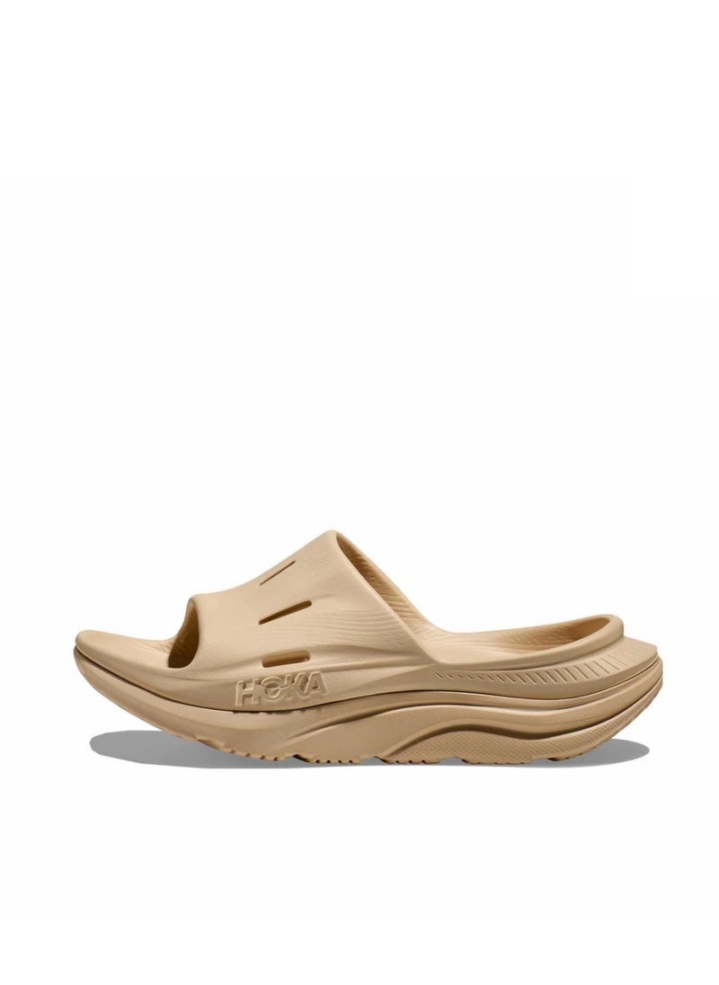 Hoka One One ORA Recovery Slide 3 Beach Slippers Brown Rubber Soft Sole Comfort For Men and Women  - Image 1