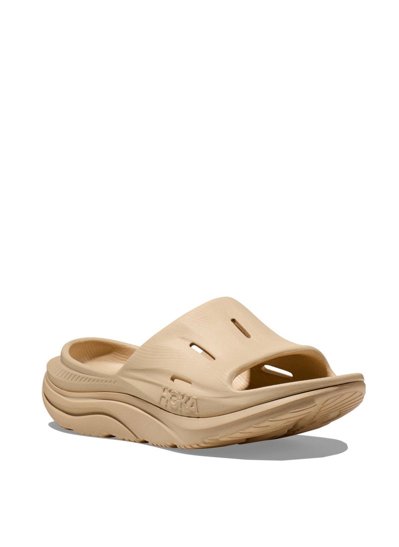 Hoka One One ORA Recovery Slide 3 Beach Slippers Brown Rubber Soft Sole Comfort For Men and Women  - Image 2