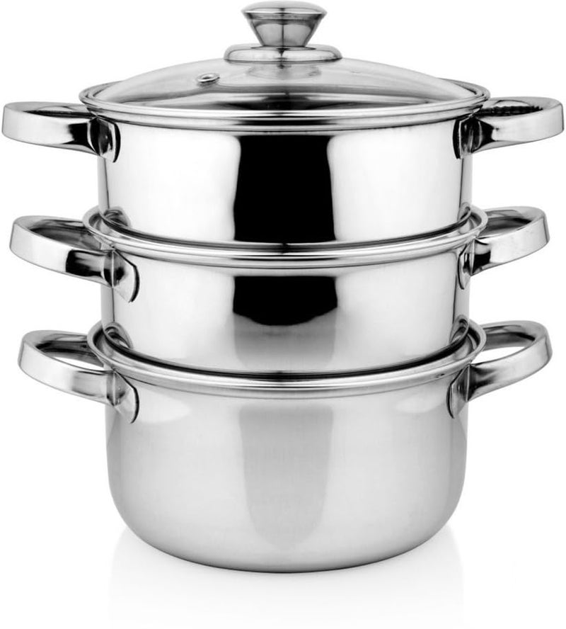 Klassi Kichen Stainless Steel Steamer 3Tier - Image 1