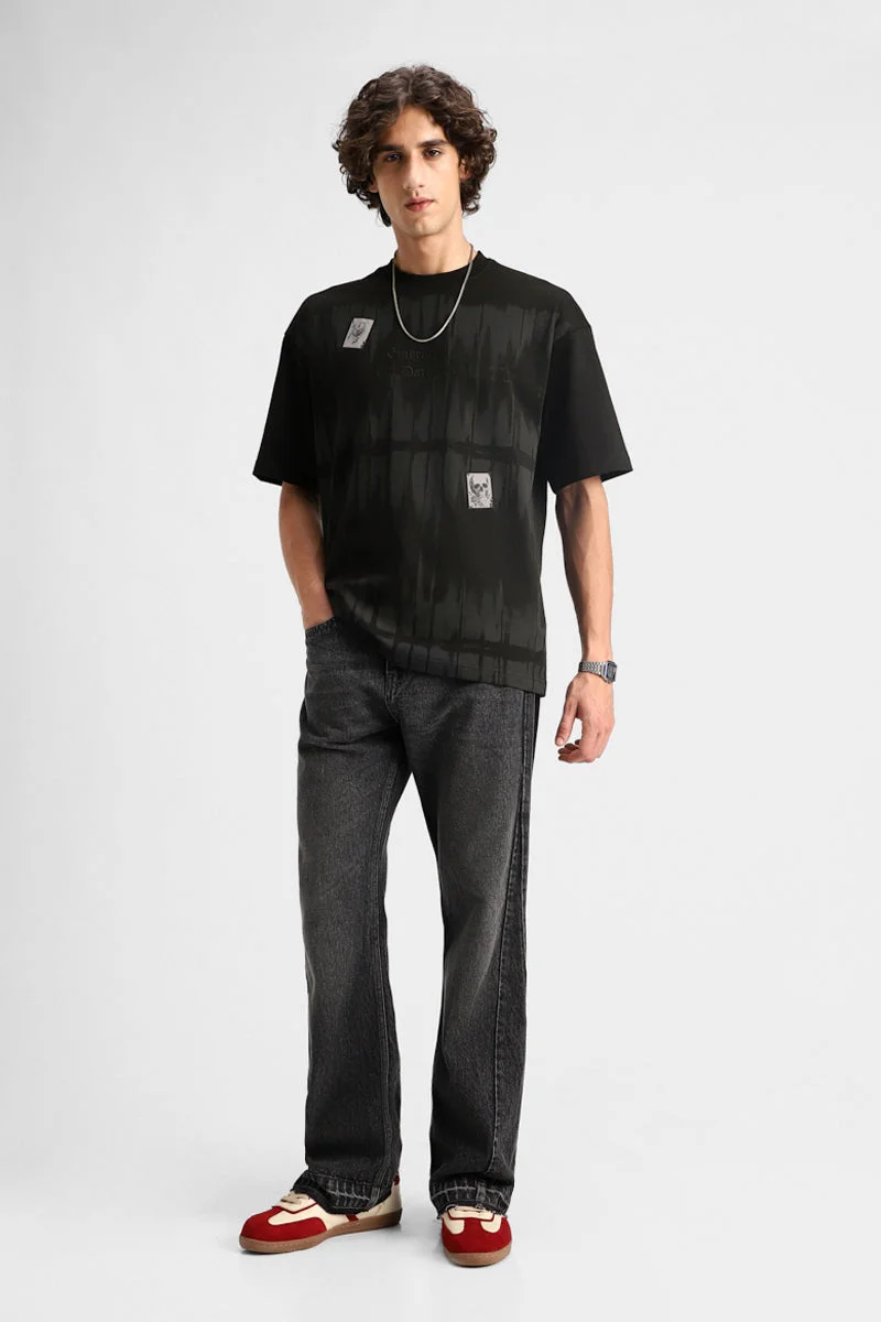 Snitch  Box Fit Embroidered Halloween Graphic T-Shirt for Men | Best Price UAE