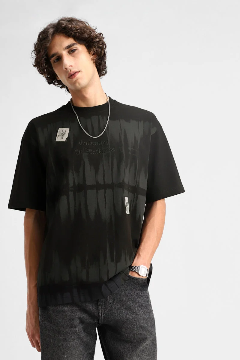 SNITCH Box Fit Embroidered Halloween Graphic T-Shirt
