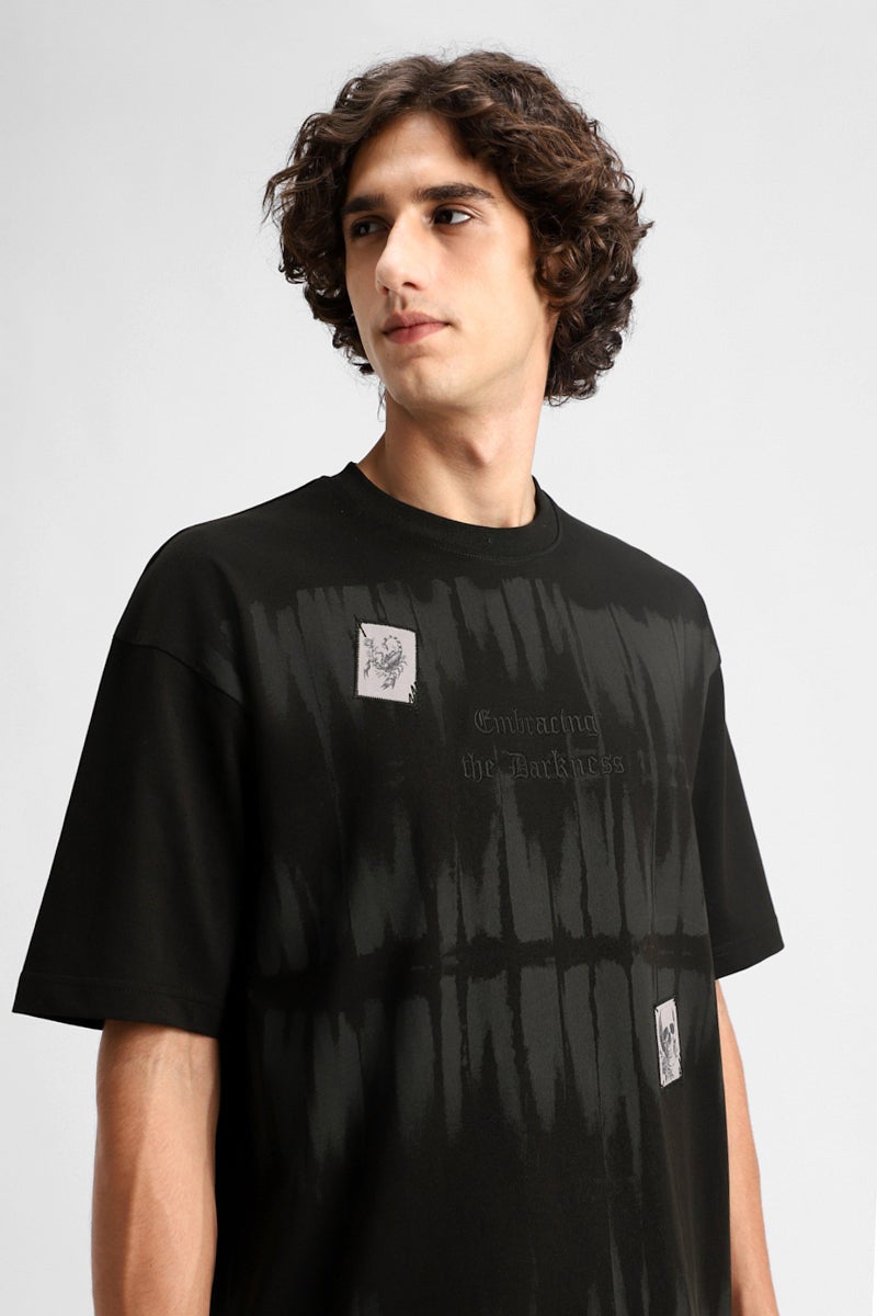 SNITCH Box Fit Embroidered Halloween Graphic T-Shirt - Image 5