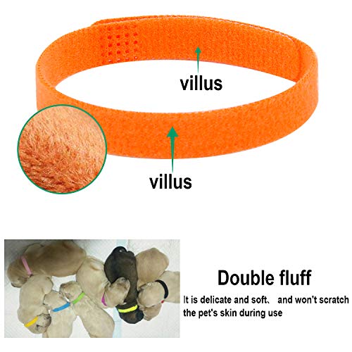 FEBSNOW 15 Pcs Puppy Whelping Collars Newborn Pet Collars Double-sided Soft Adjustable ID Bands Puppy Id Collars for Newborn Pet Dog Cat 15 Colors - Image 3