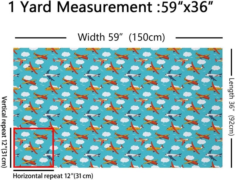 KSA market popular practical build Cartoon Airplane Fabric by The Yard - Blue Sky Cloud Hand Drawn Outdoor Boys Girls Aircraft Pattern Decor - Watercolor Planes Soft Flannel Polyester No Stretch Sewing Craft - 3 Yards,108" L x 59" W Simple upgraded construction Global standard processed material High precision lightweight material Easy clean surface General standard crafted Labor saving optimized design Season change compatible build Replaceable parts Global standard quality Modern versatile shape Trendy varied sizing alternatives Hot & cold climate compatible Global easy assemble picks Modern color selections Different assemble options Long term use design Temp fluctuation resistant crafted quality Condition adaptive build Market multi-use trusted quality Shock rubber edge Heat resistant Standard fit Easy lifting build Seasonal & permanent compatible - Image 2