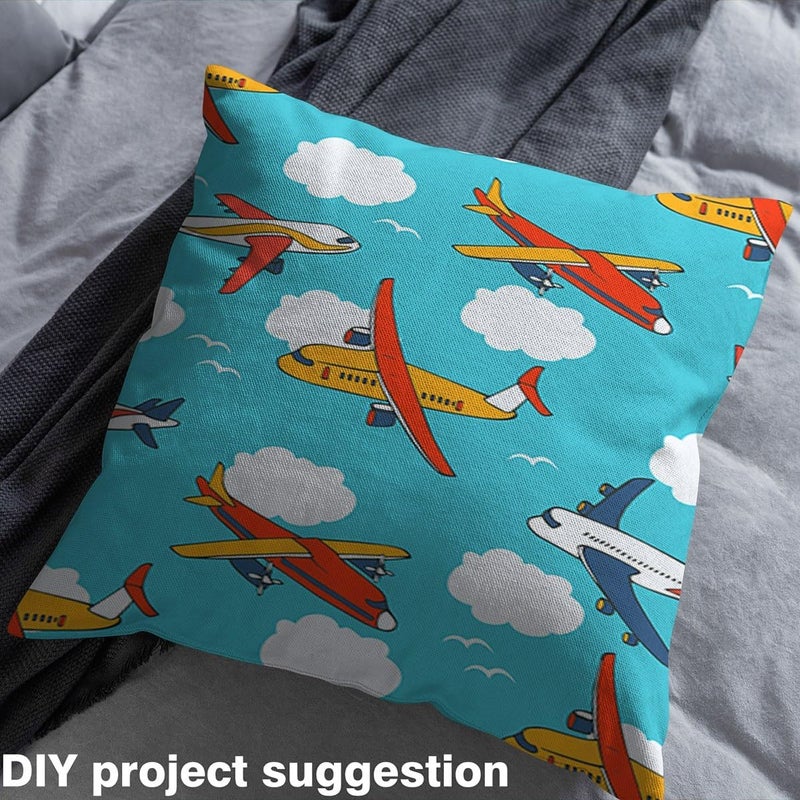 KSA market popular practical build Cartoon Airplane Fabric by The Yard - Blue Sky Cloud Hand Drawn Outdoor Boys Girls Aircraft Pattern Decor - Watercolor Planes Soft Flannel Polyester No Stretch Sewing Craft - 3 Yards,108" L x 59" W Simple upgraded construction Global standard processed material High precision lightweight material Easy clean surface General standard crafted Labor saving optimized design Season change compatible build Replaceable parts Global standard quality Modern versatile shape Trendy varied sizing alternatives Hot & cold climate compatible Global easy assemble picks Modern color selections Different assemble options Long term use design Temp fluctuation resistant crafted quality Condition adaptive build Market multi-use trusted quality Shock rubber edge Heat resistant Standard fit Easy lifting build Seasonal & permanent compatible - Image 3