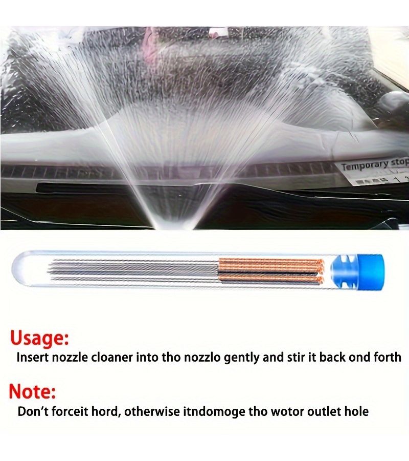 Stainless Steel Wiper Nozzle Cleaning Kit For Car Glass - Image 2