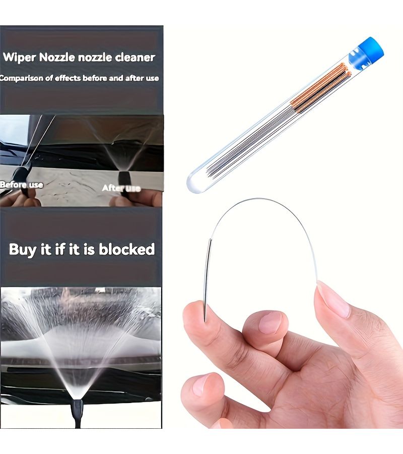 Stainless Steel Wiper Nozzle Cleaning Kit For Car Glass - Image 1