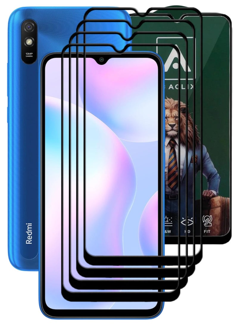 ACLIX 4 Pieces Antistatic ESD Dustproof Premium Quality High Definition Tempered Glass Screen Protector Designed For Xiaomi Redmi 9A - Image 1