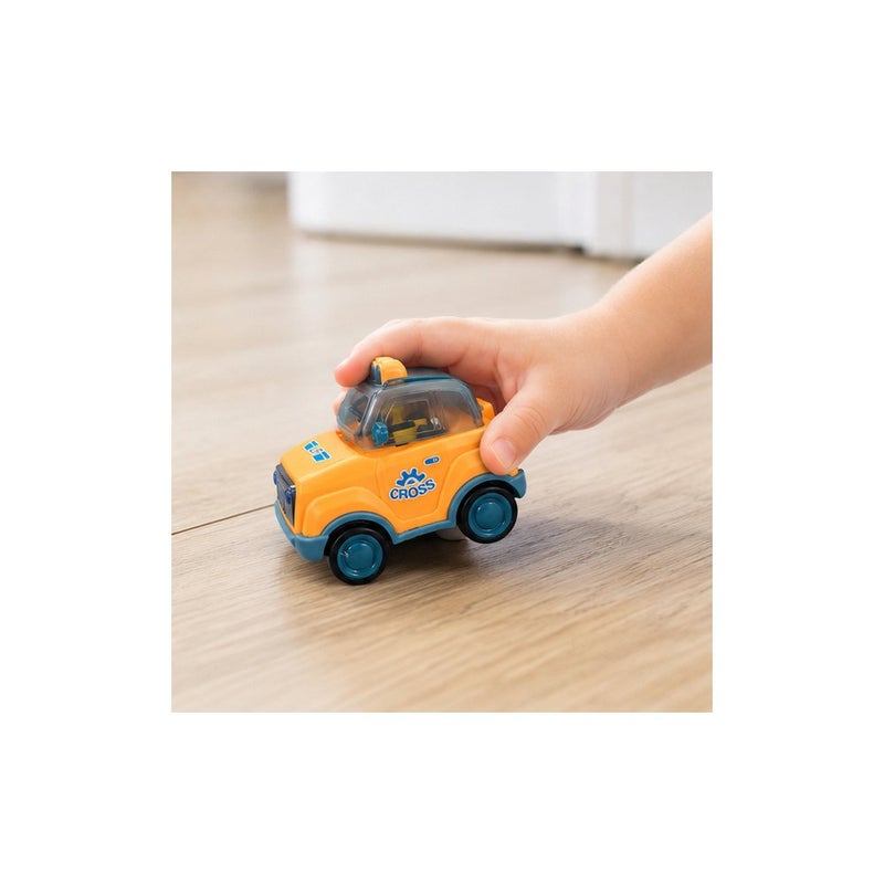 Cross Friction Powered Toy Car for Toddlers, Orange Push and Go Vehicle | Little Explorer - Image 4