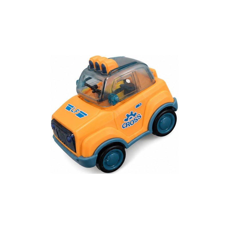 Cross Friction Powered Toy Car for Toddlers, Orange Push and Go Vehicle | Little Explorer - Image 1