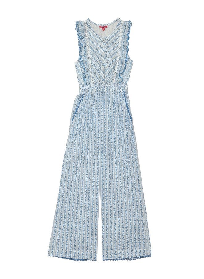 BIBA Girls Printed Straight Kid(KWDOLL HOUSE5883_Blue_9) - Image 1