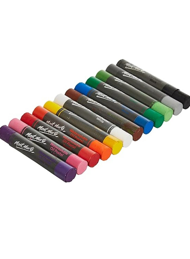 Mont Marte 12-Piece Signature Watersoluble Oil Pastels Multicolour - Image 2