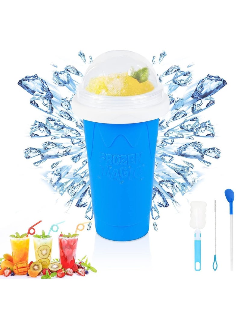ELTRAZONE - Slushie Maker Cup - TIK TOK Quick Frozen Magic Cup, Double Layers Slushie Cup, DIY Homemade Squeeze Icy Cup, Fasting Cooling Make And Serve Slushy Cup For Milk Shake, Smoothie - Image 1