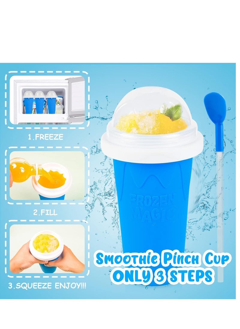 ELTRAZONE - Slushie Maker Cup - TIK TOK Quick Frozen Magic Cup, Double Layers Slushie Cup, DIY Homemade Squeeze Icy Cup, Fasting Cooling Make And Serve Slushy Cup For Milk Shake, Smoothie - Image 1