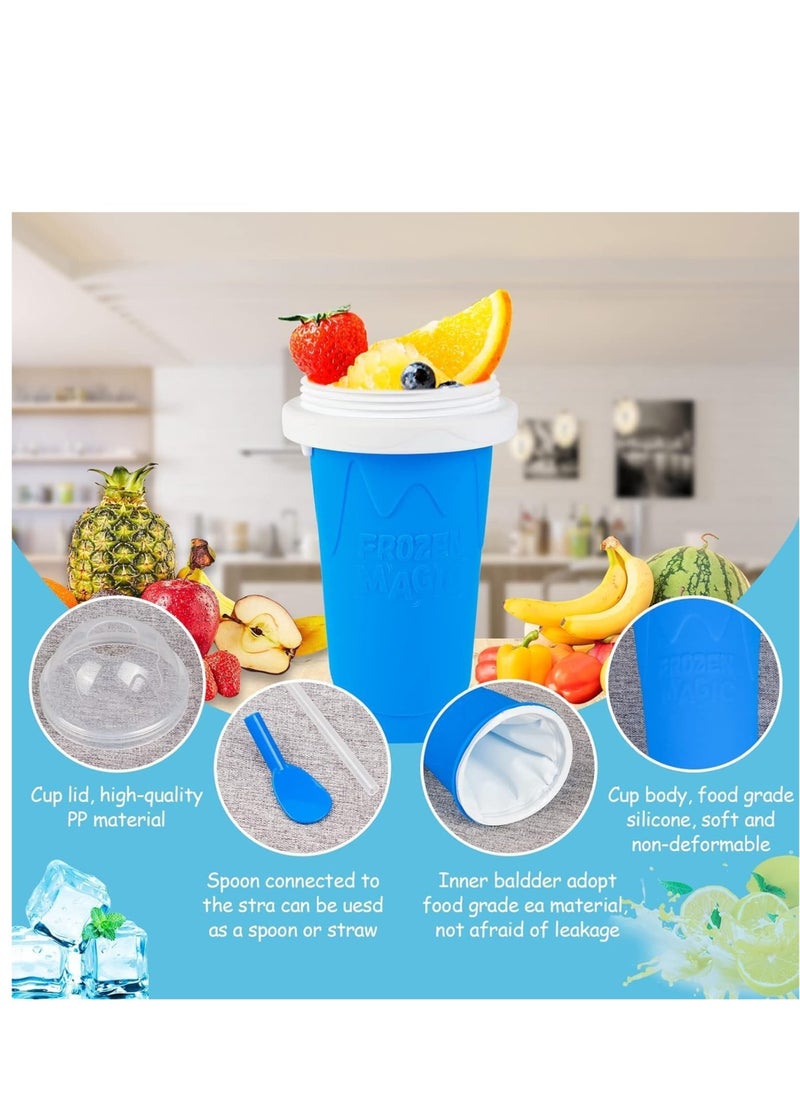 ELTRAZONE - Slushie Maker Cup - TIK TOK Quick Frozen Magic Cup, Double Layers Slushie Cup, DIY Homemade Squeeze Icy Cup, Fasting Cooling Make And Serve Slushy Cup For Milk Shake, Smoothie - Image 1