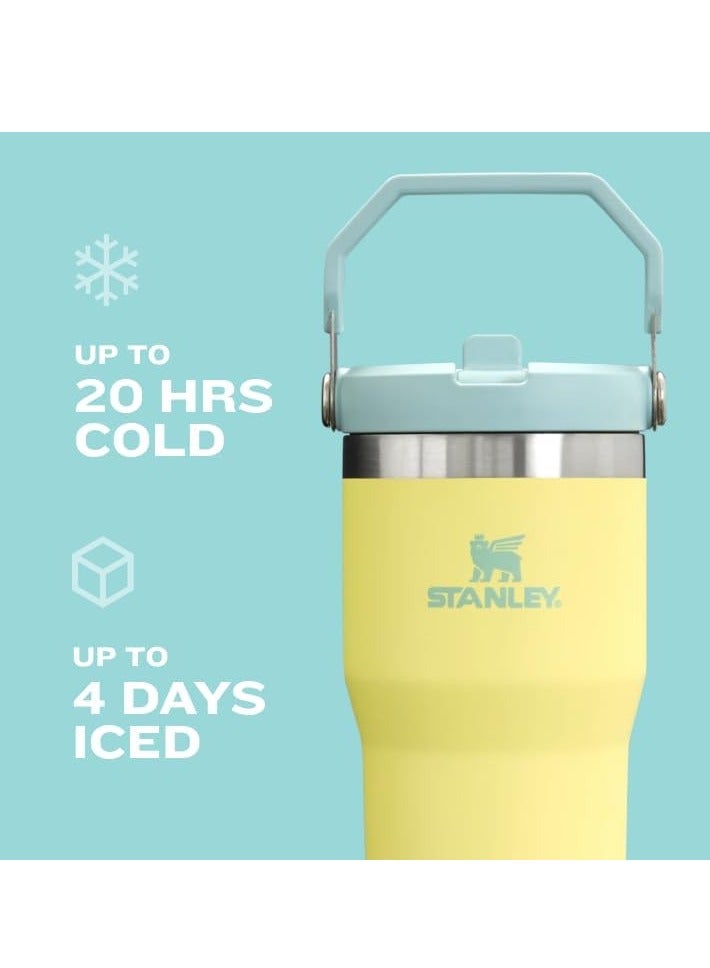 Stanley IceFlow Stainless Steel Tumbler with Straw - Vacuum Insulated Water Bottle for Home, Reusable Cup with Straw Leakproof Flip - Cold for 12 Hours or Iced for 2 Days, 30 Oz (Pink)