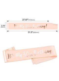 HOWAF Rose Gold 30Th Birthday Sash It¡¯S My 30Th Birthday Satin Sash For 30Th Birthday Decorations Women 30 Birthday Gift Party Accessories One Size  - Image 3