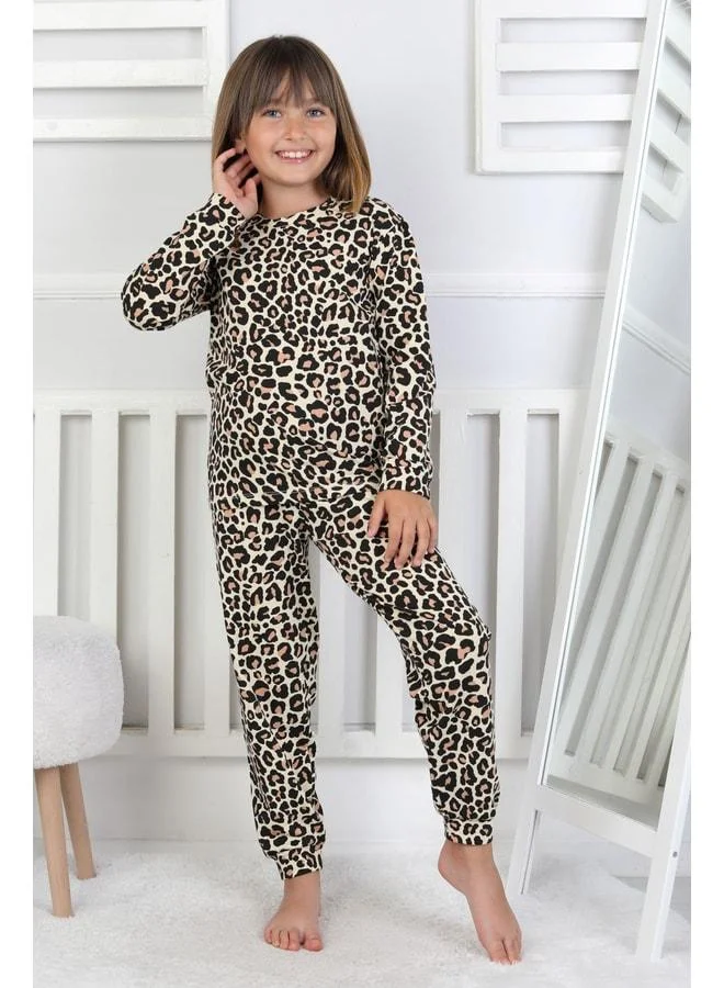 Zuzunga Little Sleep Hunter - Wild Comfort Series Leopard Printed Girls' Pajama Set.