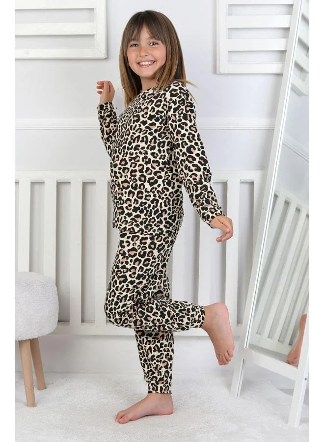 Zuzunga Little Sleep Hunter - Wild Comfort Series Leopard Printed Girls' Pajama Set.