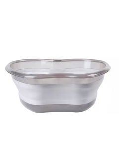 Foldable Silicone Wash Basin for Home UseApple [gray small size]] Apple [gray small size]]