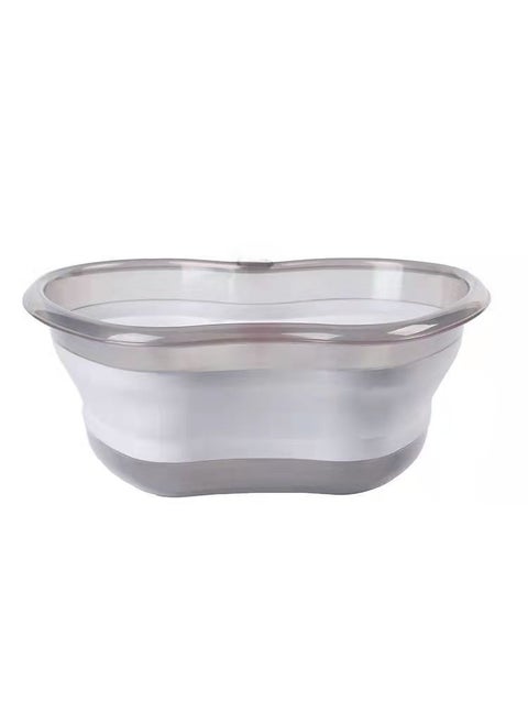 Foldable Silicone Wash Basin for Home UseApple [gray small size]] Apple [gray small size]]
