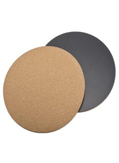 MECCANIXITY MECCANIXITY Cork Plant Mat 12 Inch Round Plastic Absorbent Waterproof Coaster Pad for Home Garden Pot, Pack of 2  - Image 4