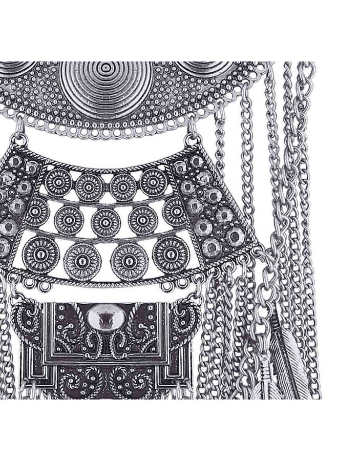 YAZILIND Collar Necklaces Pendants Exaggerated Vintage Maxi Choker Statement Collier Boho Women Jewelry - Image 4