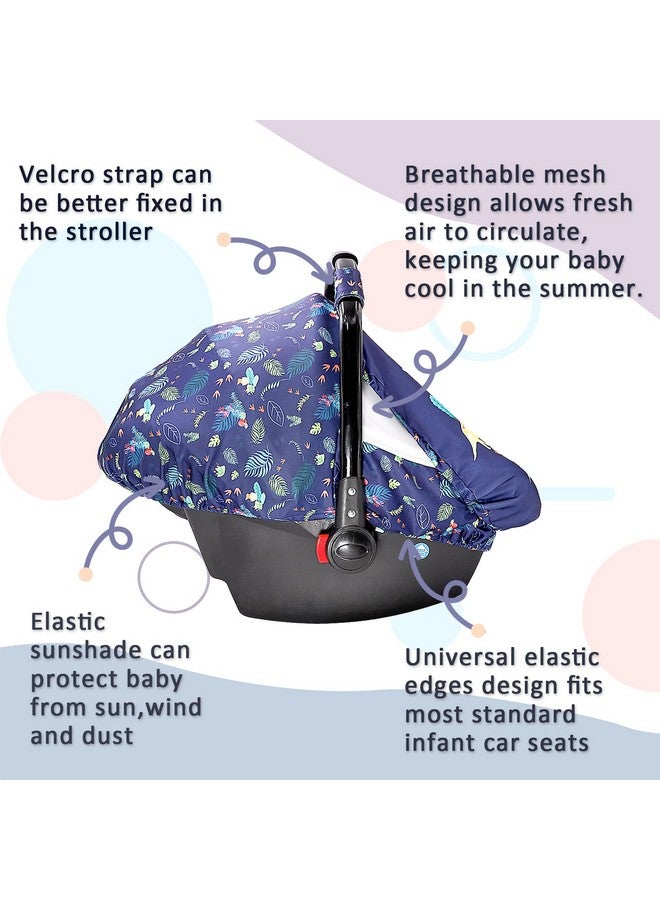 SWESEN Car Seat Covers for Babies Boys, Little Brother Infant Carseat Canopy, Stretchy Newborn Stroller Carrier Cover, Dinosaur - Image 4