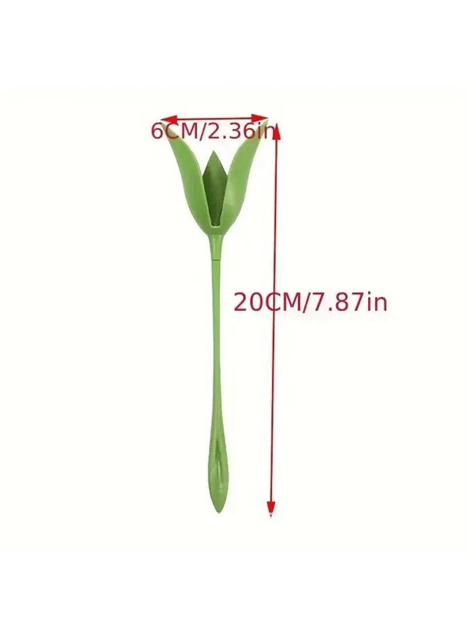 10pcs Green Floral Napkin Holders Durable PP Table Decor For Weddings Parties - Image 5