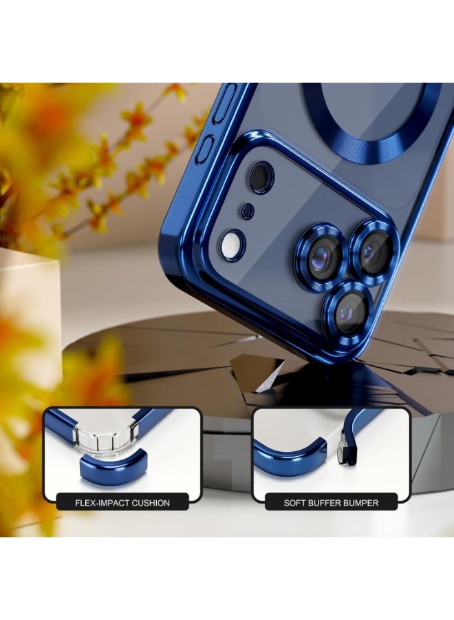 بورتوني جراب شفاف لهاتف iPhone 18 Pro مع واقي شاشة من الزجاج المقسى (عدد 2) للحفاظ على الخصوصية، متوافق مع تقنية MagSafe، ومقاوم للاصفرار والخدش والصدمات (مقاس 6.3 بوصة). - Image 5