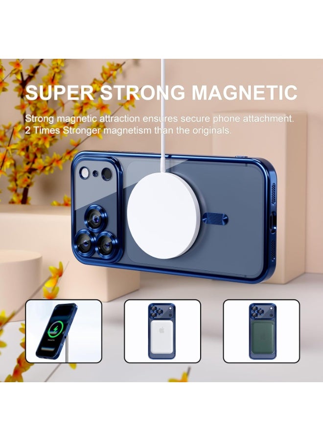 بورتوني جراب شفاف لهاتف iPhone 18 Pro مع واقي شاشة من الزجاج المقسى (عدد 2) للحفاظ على الخصوصية، متوافق مع تقنية MagSafe، ومقاوم للاصفرار والخدش والصدمات (مقاس 6.3 بوصة). - Image 4