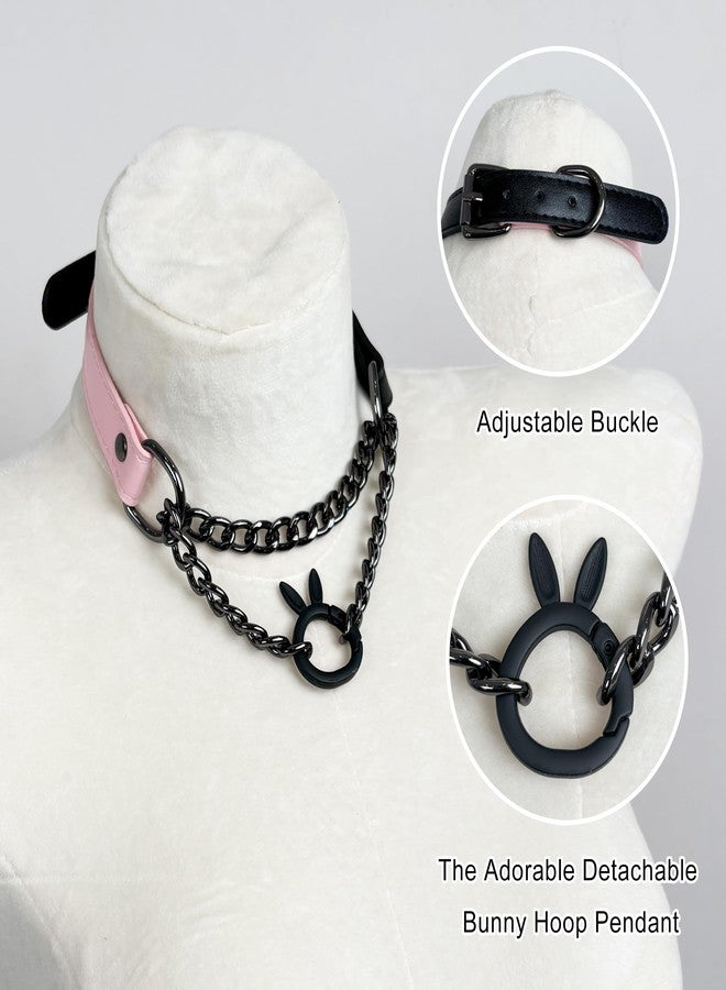 EverGlimp Leather Choker Collar Necklace For Women,Cute Skull Gothic Punk Rock Choker Necklace Collars, standard, Leather, No Gemstone - Image 3