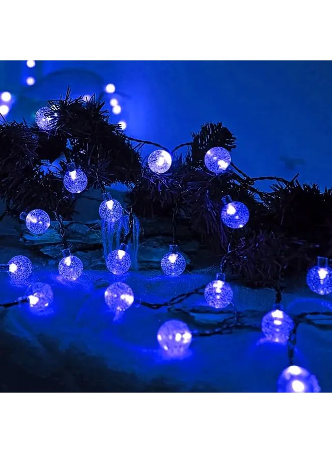 أضواء شمسية زرقاء بخيوط 100 لمبة LED 8 أوضاع مقاومة للماء IPX4 لتزيين الحفلات الخارجية والحدائق - Image 5