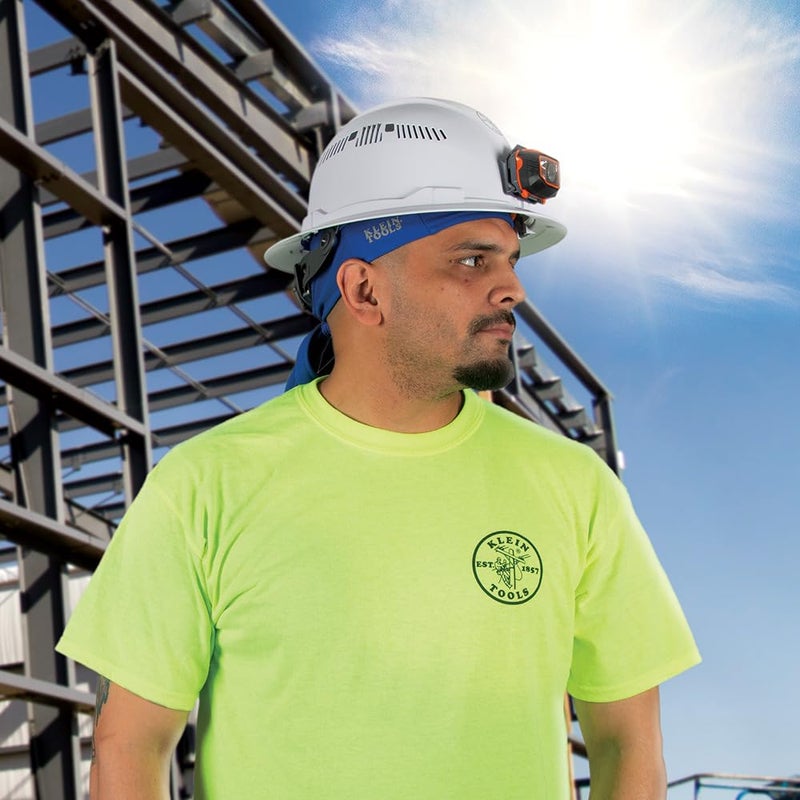 Klein Tools 60180 Cooling Bandana, Adjustable Sweat Wicking Skull Cap can be Worn Under Helmet, 2-Pack - Image 4