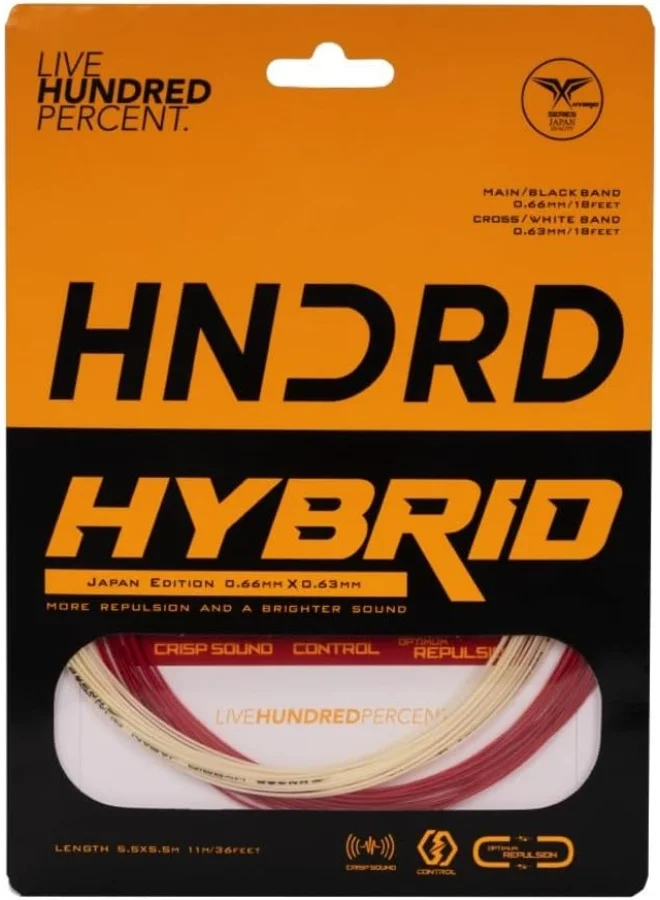 HUNDRED Hybrid Badminton Chain, Red/Pearl White