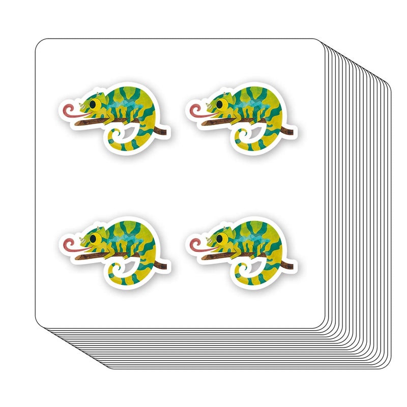 GUVSPTI Chameleon Stickers 1in for Scrapbooking Arts Craft Kids DIY Calendars Journals 80Pack - Image 2